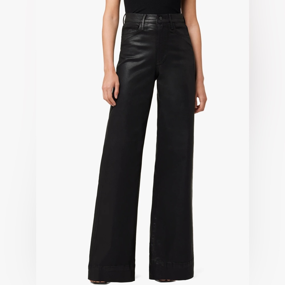 Joes THE MIA HIGH RISE WIDE LEG // COATED // BLACK - Picture 5 of 6